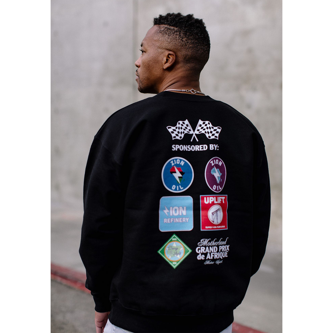 Grand Prix Black Crewneck – Lupe Fiasco